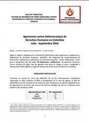 BOLETÍN TRIMESTRAL JULIO – SEPTIEMBRE 2016