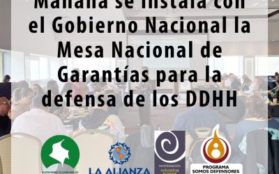 Instalación de Mesa Nacional de Garantías para la defensa de los DDHH