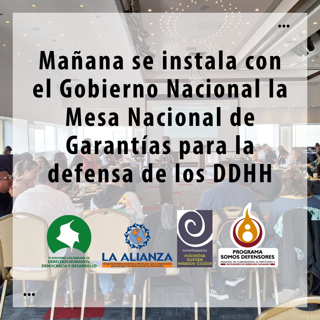 Instalación de Mesa Nacional de Garantías para la defensa de los DDHH