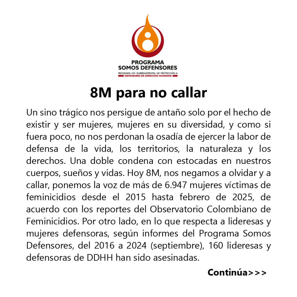 8M para no callar